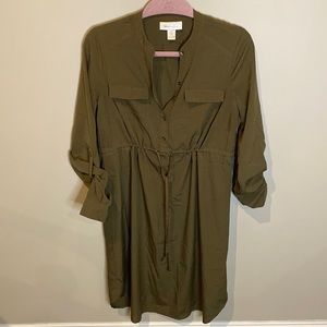 Motherhood Maternity Long Sleeve Midi Dress - size M